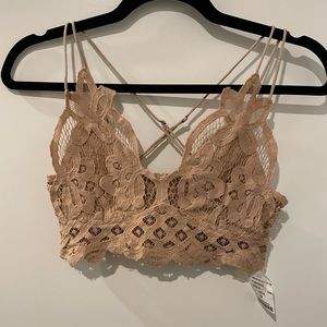 Free People Adella Bralette in Nude - small